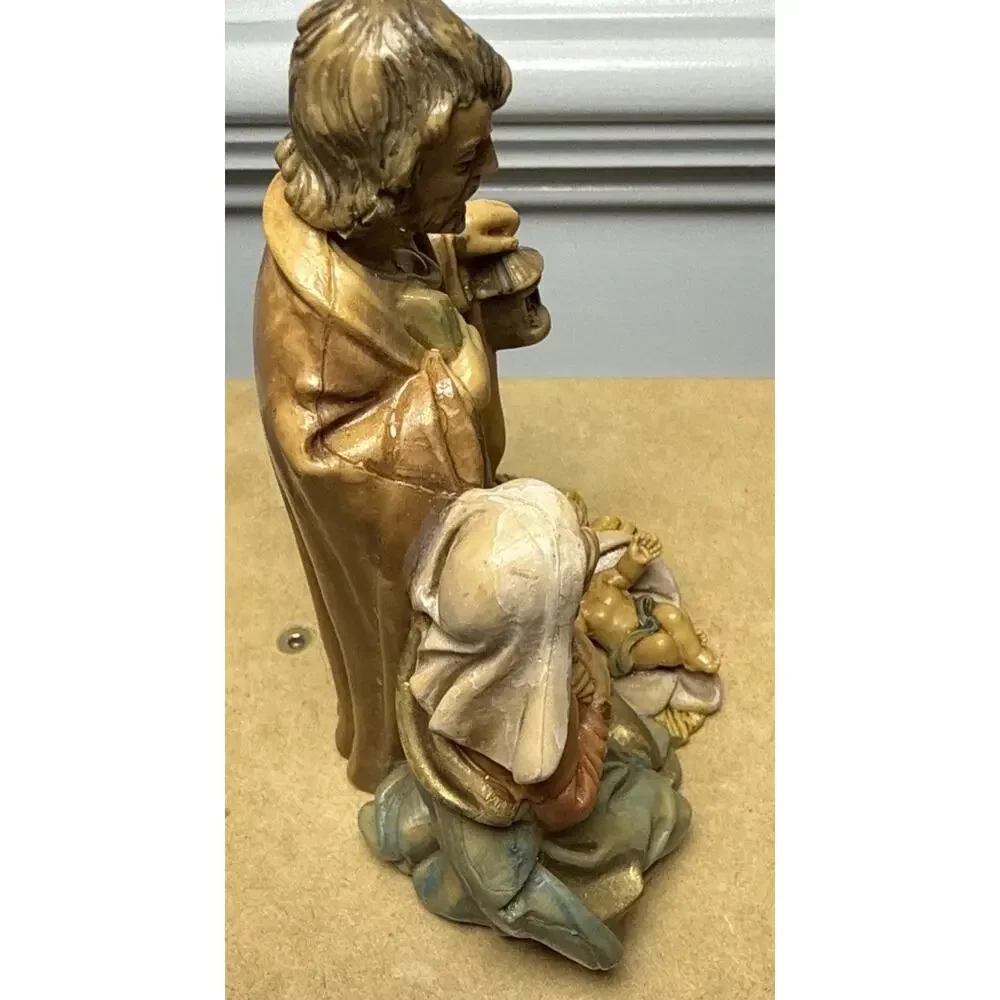 Vintage Fontanini Holy Family Nativity Figurine Italy 5” Mary Joseph Jesus